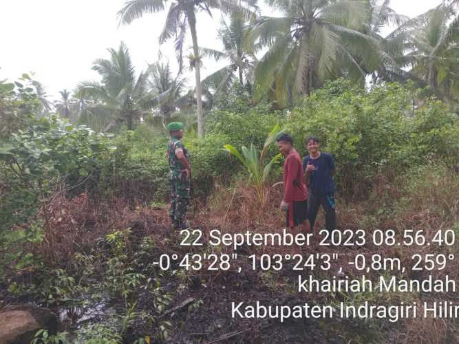 Babinsa Latih SDM Karhutlah di Desa Bakau Aceh