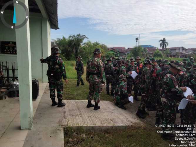 Uji Ketangkasan Militer, Personil Koramil 01/Tembilahan Ikuti Latbak