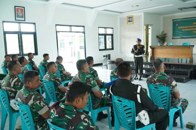 Tingkatkan Disiplin dan Kepatuhan Hukum,  Personel Kodim 0314/Inhil Ikuti Sosialisasi Ops Gaktib dan Yustisi 2026