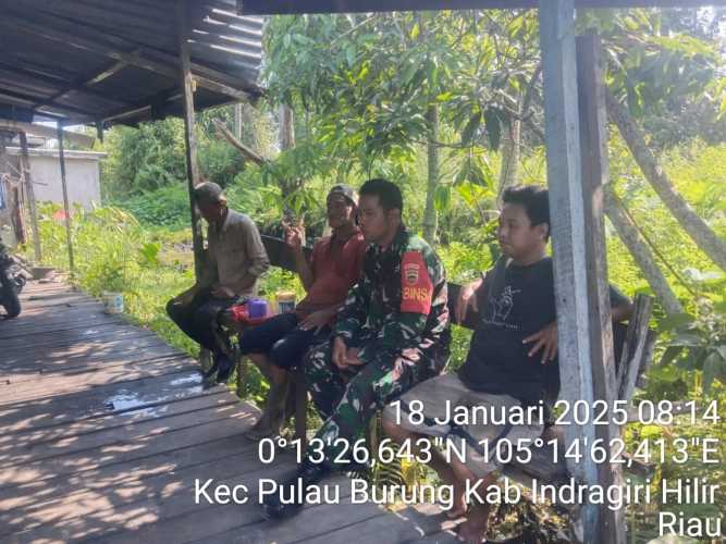 Babinsa Pratu Jahriandi Mengoptimalkan Penataan Demografi Desa Bangun Harjo Jaya