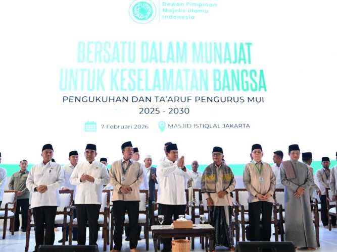 Presiden Prabowo Hadiri Munajat Bersama dan Pengukuhan Pengurus MUI 2025–2030