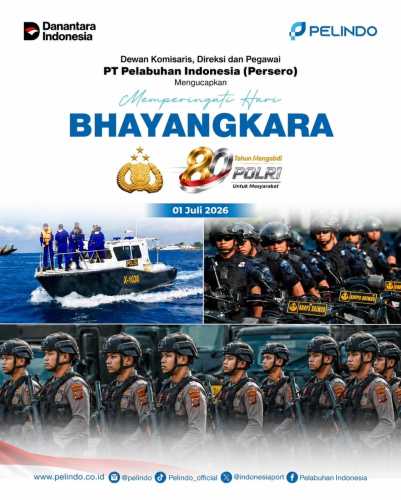 PT Pelindo Regional 1 Tembilahan Ucapkan Selamat Hari Bhayangkara ke-80, Apresiasi Dedikasi Polri Jaga Keamanan dan Ketertiban