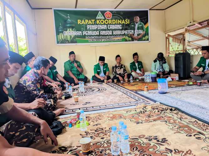 Ketua PC GP Ansor Siak Gelar Rakor Bersama Pengurus