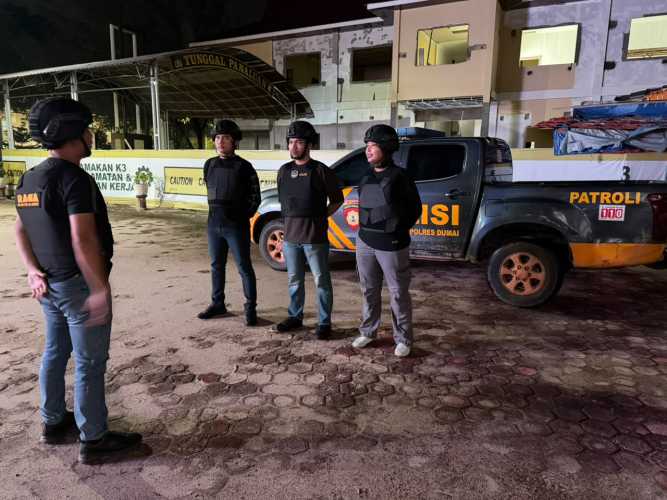 Cegah Premanisme dan Geng Motor, Tim Raga Polres Dumai Intensifkan Patroli Malam
