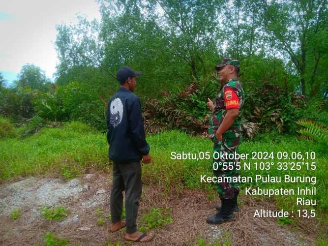 Babinsa Sungai Danai Prioritaskan Pengendalian Karhutlah dengan Penyuluhan