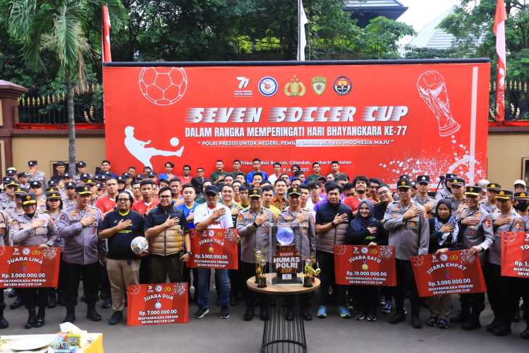 Wujudkan Pemilu Damai 2024, Polri Bersama Wartawan Gelar Bhayangkara Presisi Seven Soccer Cup