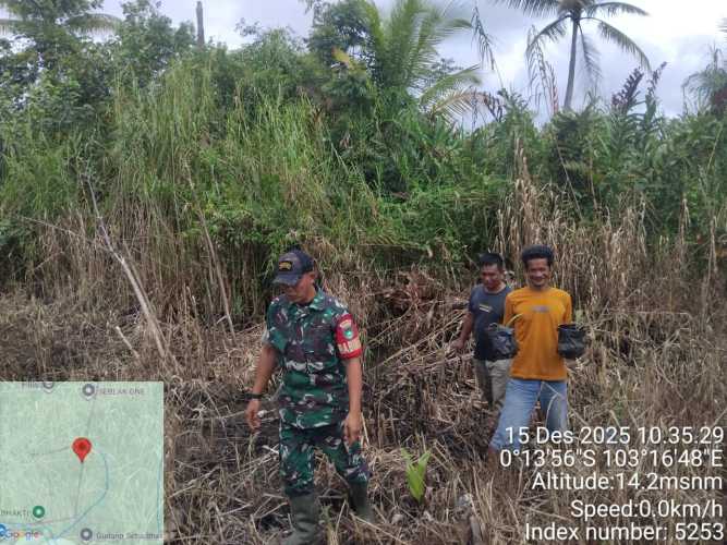 Babinsa Koramil 12/Batang Tuaka Laksanakan Patroli Terpadu Jaga Tapal Batas Wilayah Sungai Piring