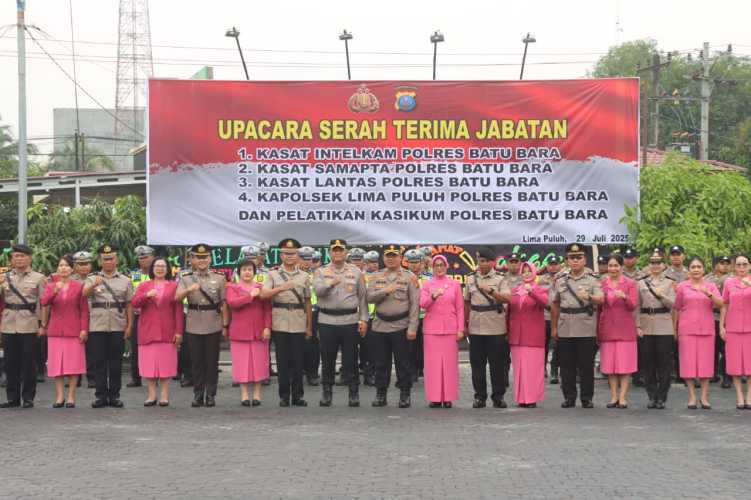Upacara Serah Terima Jabatan dan Pelantikan Pejabat Utama Polres Batu Bara: Kapolres Betonkan Sinergitas dan Komitmen Pelayanan Terbaik