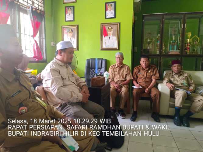 Kepala Desa Sungai Intan Hadiri Rapat Persiapan Safari Ramadhan Bupati dan Wakil Bupati Inhil