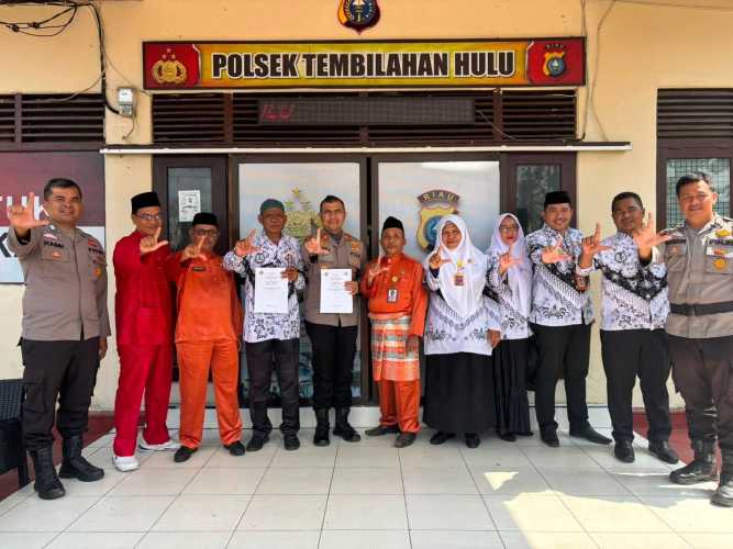 Polsek Tembilahan Hulu dan PGRI Perkuat Sinergi untuk Keamanan Sekolah dan Perlindungan Guru