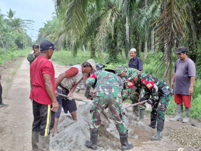 Kodim Inhil Memulai Pra TMMD Ke -123 di Dua Desa  Berbeda