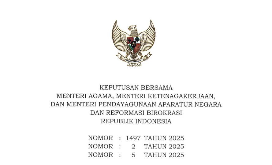 Inilah SKB 3 Menteri Libur Nasional dan Cuti Bersama 2026