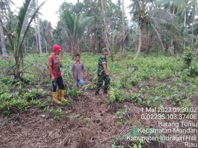 Kembalikan Wilayah Bebas Karhutlah,Babinsa Lakukan Patroli Ringan