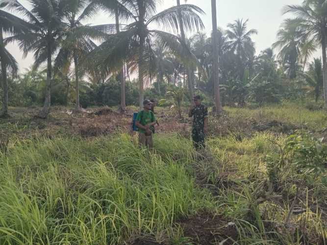 Babinsa Sungai Beringin Laksanakan Pengendalian Titik Hotspot di Wilayah Tapal Batas