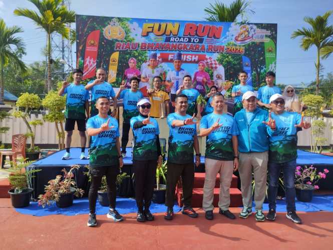 Dandim 0314/Inhil Hadiri 'Road To Bhayangkara Run' ke-80: Perkuat Sinergitas dan Kampanyekan Green Policing