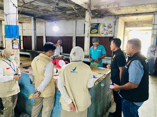 Sat Reskrim Polres Inhil Bersama BPOM dan Disperindag Laksanakan Operasi Pasar Jelang Ramadhan 1447 H