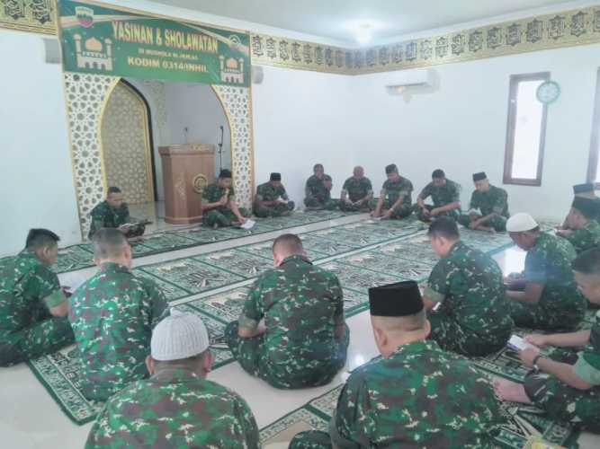 Dandim 0314/Inhil Pimpin Doa Bersama Atas Personil TNI yang Gugur dan Sedang Melaksanakan Tugas Operasi di Papua