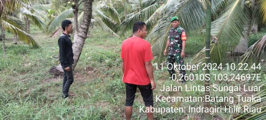 Serda Fero A. Duha Lakukan Patroli dan Sosialisasi  Karlahut di Desa Junjamgan