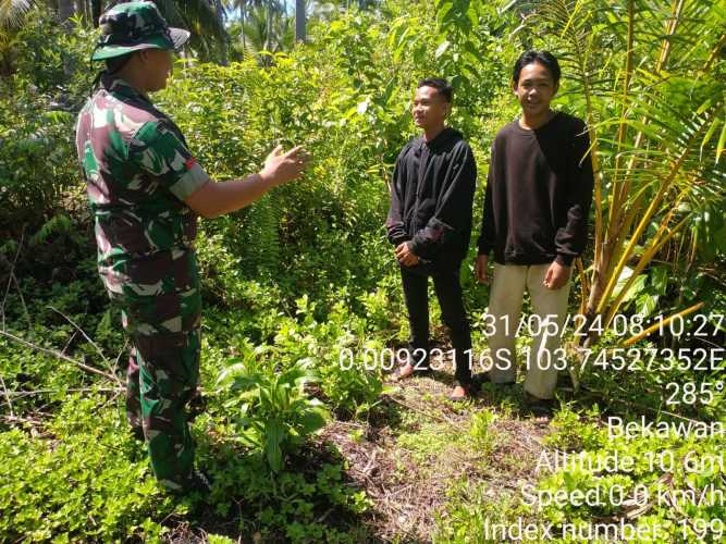 Babinsa Bekawan Terus Lakukan Patroli Rutin