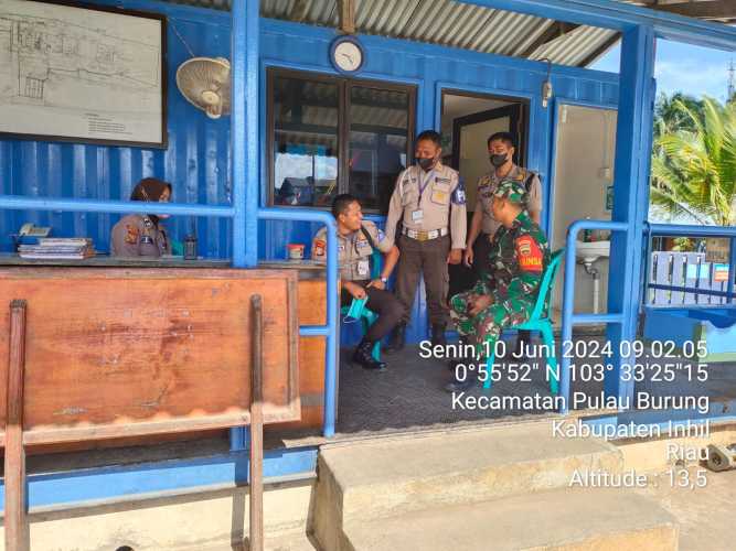 Tingkatkan Pengembangan Jaring, Babinsa Pulau Burung Rangkul Pihak Keamanan