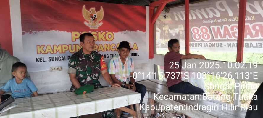 Hadapi Libur Panjang, Serda Fero Mengingatkan Warganya Berhati Hati Perubahan Cuaca