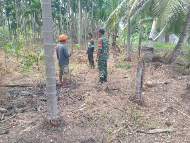 Babinsa Sungai Beringin Laksanakan Patroli Penjagaan Tapal Batas Wilayah