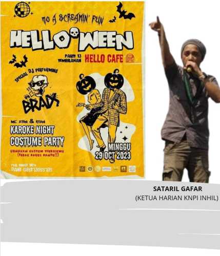 Keraas, KNPI Inhil Tolak Pelaksanaan Acara Halloween di Hello Caffe