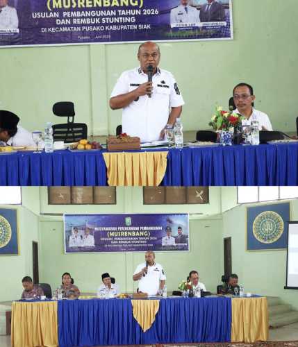 Wakil Bupati Siak Syamsurizal Menghadiri Musrenbang Kecamatan Pusako