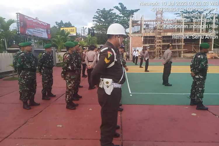 Dipimpin Danpos Koramil ikuti Apel Operasi Patuh Lancang Kuning di Polres