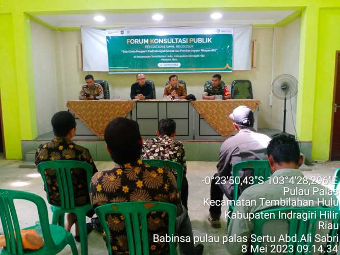 Rapat pemutahiran Data Regsosek Pulau Palas dihadiri Babinsa