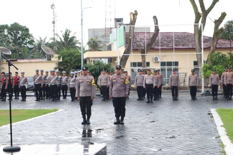 Polres Batu Bara Gelar Apel Pagi, Kapolres Berikan Arahan