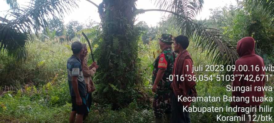 Sertu Sukiran Mengubah Habit Warga Dalam Membuka Lahan