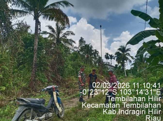 Babinsa Tembilahan Hilir Gelar Patroli Kamtibmas Ramadhan Penuh Berkah