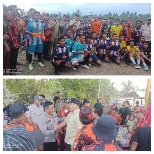 Kapolsek Labuhan Ruku Menghadiri Grand Final Turnamen Sepak Bola Piala Ketua PAC PP Kec. Nibung Hangus