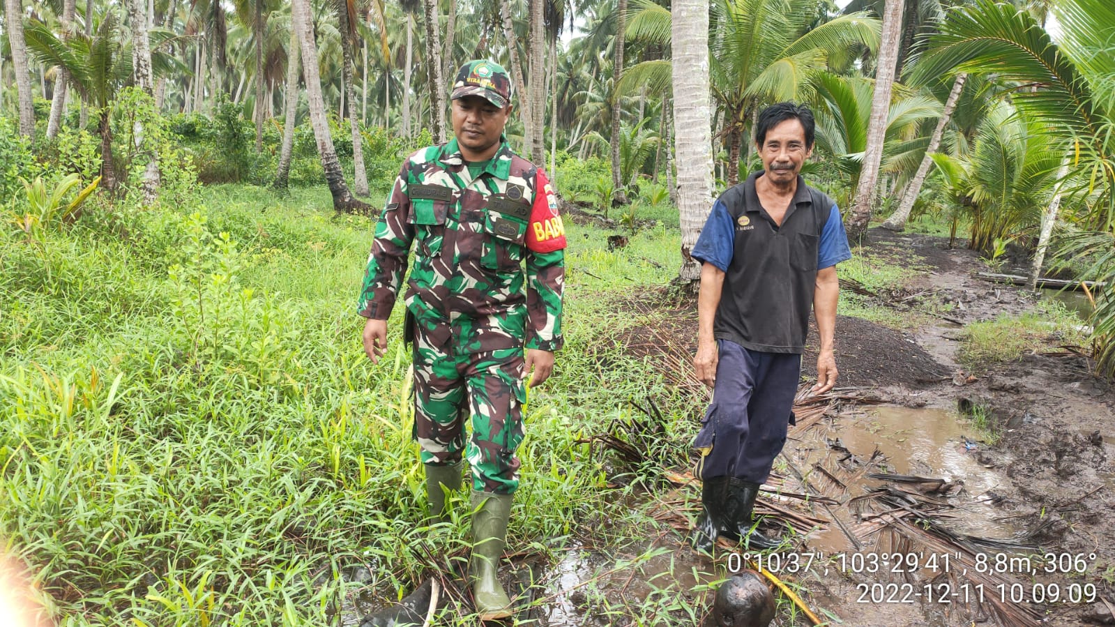 Babinsa Pelangiran Optimis Pencegahan Karhutlah dapat di Respon Cepat