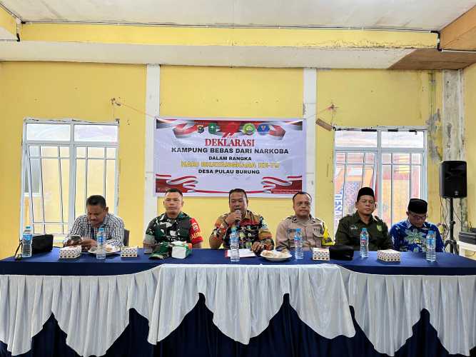 Pemdes Pulau Burung Deklarasikan Kampung Bebas Narkoba