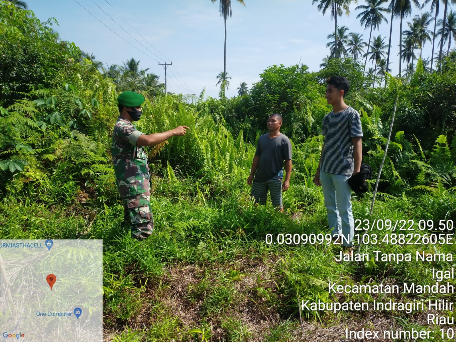 Serda Tulus Lumban Gaol Babinsa Koramil 08/Mandah Membuka Perluasan Patroli karhutlah