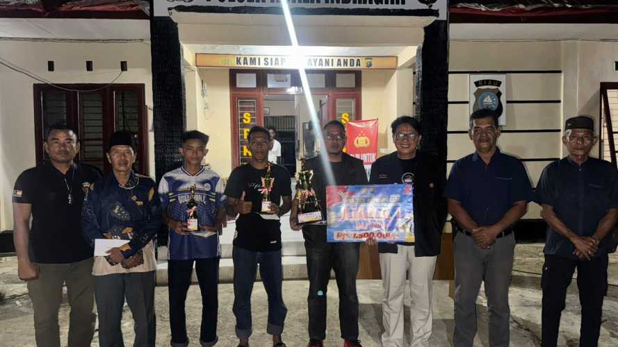Polsek Kuindra Gelar Malam Syukuran Penutupan Turnamen Volley Ball HUT Bhayangkara Ke -79