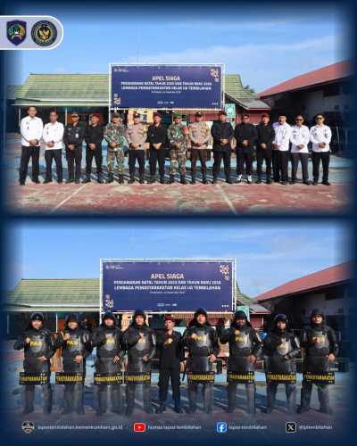 Apel Siaga Pengamanan Natal Tahun 2025 dan Tahun Baru 2026 Lapas Kelas IIA Tembilahan