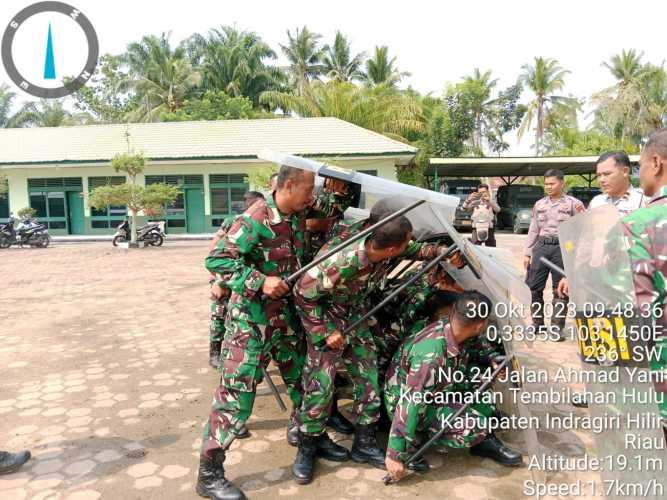 Seluruh Babinsa Koramil Ikuti Vidcon Netralitas TNI Sekaligus Pelatihan PHH