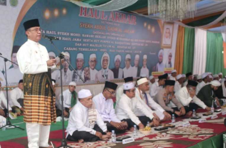 Bupati H.M Wardan Beserta Istri Hj. Zulaikhah Hadiri Haul Akbar Syech Abdul Qadir Al- Jailani Ke 883 Tahun 2023