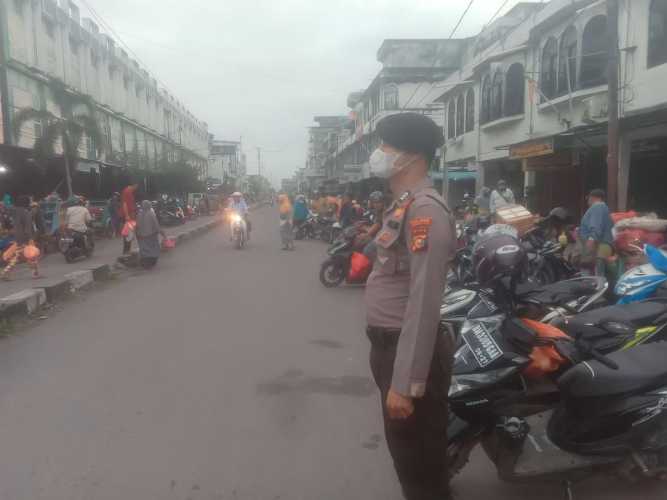 Siap Melayani Sat Samapta Polres Inhil Polda Riau Rutin Melaksanakan giat Strong Point di Pagi Hari