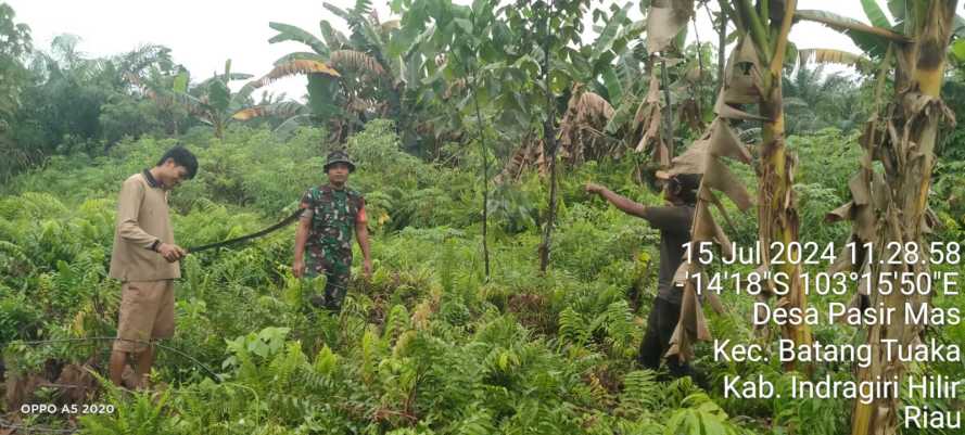 Babinsa Pasir Mas Antisipasi Daerah dari Karhutlah