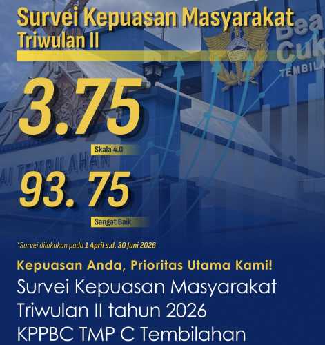 Survei Kepuasan Masyarakat Buktikan Kualitas Pelayanan Bea Cukai Tembilahan Kian Optimal