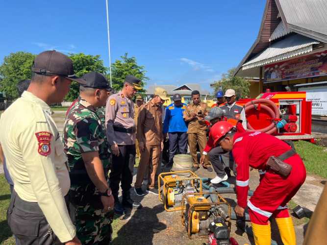 Apel Siaga Karhutla di Kateman, TNI-Polri dan Stakeholder Perkuat Kesiapsiagaan Hadapi Ancaman El Nino