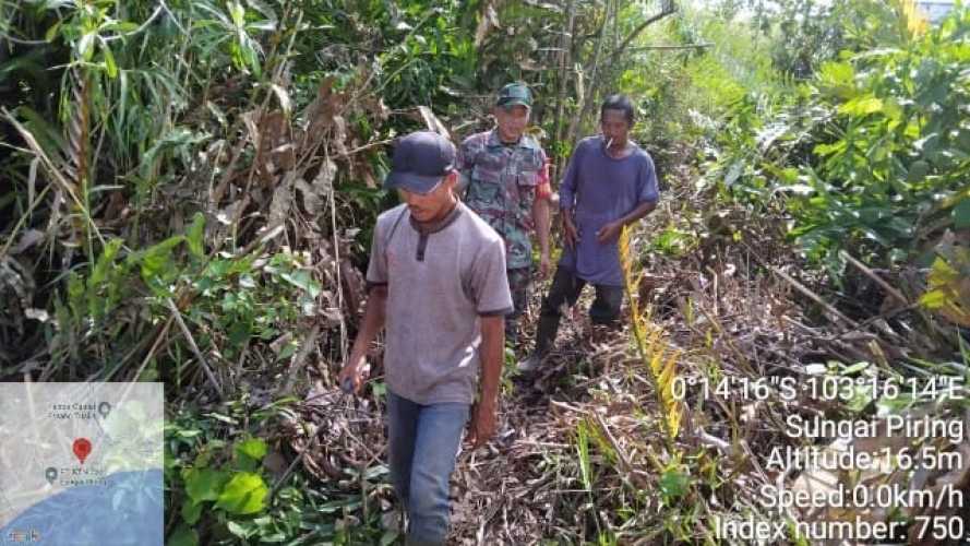 Sertu Januar Efendi Tegas  Tegas Larang Membakar Lahan