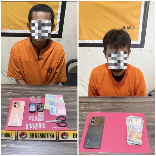 Polres Inhil Berhasil Ungkap Kasus Peredaran Narkotika Jenis Shabu di Tembilahan, Dua Tersangka Diamankan