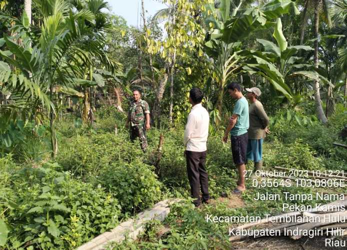 Babinsa Tembilahan Barat Sosialisasi Rutin Cega  karlahut