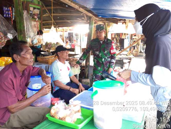 Babinsa Mandah Laksanakan Komduk Terpadu
