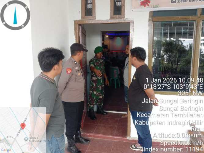 Danposramil 01/Tembilahan Gelar  Pengamanan Ibadah Natal GPIB di Jalan SKB